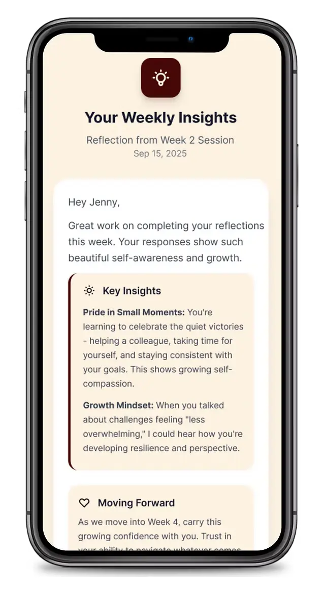 Ellina Coach app interface 2